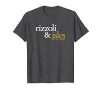 Rizzoli & Isles Logo Maglietta, Uomo, Grigio Scuro, 5XL