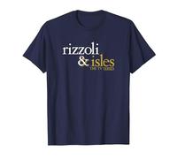 Rizzoli & Isles Logo Maglietta, Uomo, Navy, 3XL