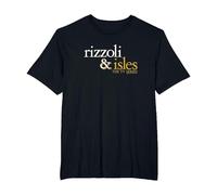 Rizzoli & Isles Logo Maglietta, Uomo Taglie Grandi, Nero, 4X Tall
