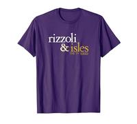 Rizzoli & Isles Logo Maglietta, Uomo, Viola, S