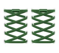 RJ-Sport (2 paia di lacci elastici con chiusura rapida - Sistema di allacciatura rapida per un comfort unico e una presa forte - con capsule in metallo senza legare, verde bosco, L