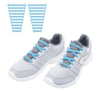 RJ-Sport (20 lacci elastici in silicone per bambini e adulti - perfetto ricambio per lacci senza loop (azzurro)