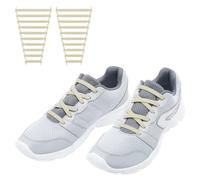 RJ-Sport (20 lacci elastici in silicone per bambini e adulti - perfetto ricambio per lacci senza loop (beige)