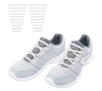 RJ-Sport (20 lacci elastici in silicone per bambini e adulti - perfetto ricambio per lacci senza loop (bianco)