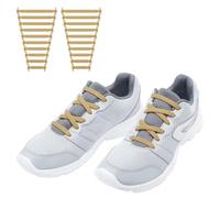 RJ-Sport (20 lacci elastici in silicone per bambini e adulti - perfetto ricambio per lacci senza loop (marrone chiaro)