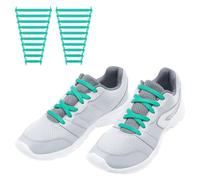 RJ-Sport (20 lacci elastici in silicone per bambini e adulti - perfetto ricambio per lacci senza loop (turchese)