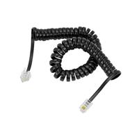 RJ11 4P4C Cavo Telefono Modulare Ricevitore Cavo Cavo Coil Wire (7 Piedi, Nero)
