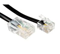 RJ11 A RJ45 Ethernet Telefono Cavo 8P4C 6P4C Asdl Cavo Patch Nero 20Mtr