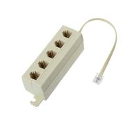 RJ11 Jack 5-Way Socket Telefono modulare Line Splitter Adapter 6P4C
