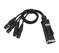 RJ45 CAT5 Shielded Cable to 4 Channel 3-Pin XLR Female Connectors Mult