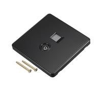 RJ45 CAT6 Presa TV Parete Piastra Presa Nero per Casa Ufficio