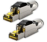 RJ45 Connettore Cat 8 Senza Attrezzi Connettori Spina a Crimpare Schermato 40Gbit/s LAN per cavo Ethernet CAT8.1 Cat8 Cat7 Cat6a 8 pin Plug | 2 pezzi