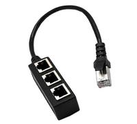 RJ45 Ethernet Splitter Cable 1 Male to 3 Female LAN Ports Ethernet Splitter Adapter for Cat5 Cat5e Cat6 Cat7
