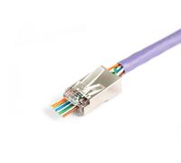 RJ45 Modular plug (8P8C) pass-through, CAT 5e, shielded, AWG 26-24, 100 pieces