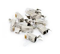 RJ45 Modular plug (8P8C) universal, CAT 6A, shielded, AWG 24-22, 10 pieces