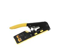 RJ45 Pass Through Crimp Tool, RJ45 Cat5 Cat6 Cat7 Crimping Tool, RJ11 Crimping Tool, Ethernet Network Cable Crimper Stripper, Modular Crimping Equipment Mini Tool Pliers