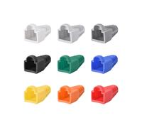 RJ45 Stivali Copertura per Rete Cavo Cat5 Cat5E Cat6 9in1 Set 6mm Plastica 100pz