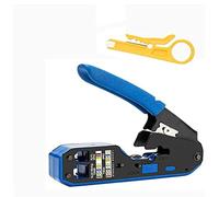 RJ45 Tool Network Crimper Cable Stripping PLier Stripper for RJ45 Cat6 Cat5e Cat5 RJ11 Connettore RJ12 Per il fai da te e la riparazione dei cavi(A2)