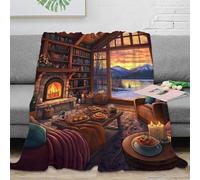 RJAVAGFZL stampa 3D accogliente cab coperta da letto microfibra biancheria da letto compatta coperta da camera da letto morbida per regali per studenti Inverno mountain vie 70×80inch(180x200cm)