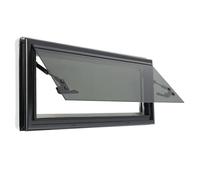 RjcdOPL Finestra basculante per camper, finestra laterale della caravana, 700 × 300 mm, parasole e zanzariera incorporata, alluminio e vetro temperato, apertura 0 - 85° (angoli destri)