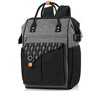 RJEU Zaino da donna, per la scuola, per il tempo libero, per il lavoro, con scomparto per computer portatile e borsa antifurto, impermeabile, regalo per mamma M?dchen per compleanno, grigio H58