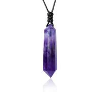 RJINGSHI Ametista naturale da sogno a doppia punta, cristallo di guarigione fatto a mano e lucidato, pietra preziosa per il reiki, regalo per uomini e donne.