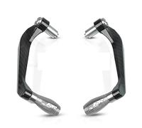 RJKZX Protezione manubrio 22 MILLIMETRI 7/8 Pollici In Fibra Di Carbonio Manopole Freno Protezione Frizione Leve Della Per BMW S1000RR S 1000RR 1000 RR(Silver)