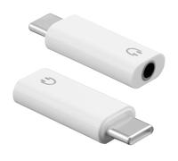 RJLLKD 2 adattatori da USB C a jack da 3,5 mm, da tipo C a cuffie, jack da 3,5 mm, compatibile con iPhone 16/15/Pro Max, Galaxy S24 S23 S22, iPad, MacBook, Pixel, Oneplus (bianco)