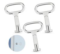 RJLLKD 3 Pezzi Chiave Dell'armadio Elettrico 4,5mm Apertura Lega di Zinco Chiave Della Scatola Elettrica Armadio Chiave Dell'armadio di Controllo Adatto per Quadri Elettrici, Armadi di Potenza
