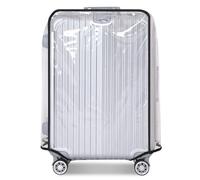 RJMPUCUT Copertura trasparente per valigia, in PVC, impermeabile, antipolvere, antigraffio, per trolley da viaggio da 45,7 cm, 50,8 cm, 55,9 cm, 61 cm, 66 cm, 71 cm, 76,2 cm, Trasparente, 24" (16.1"L