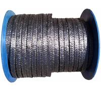 RJPLIST Baderna Intrecciata in Grafite Baderna a Compressione Intrecciata in Grafite PTFE espanso in Grafite, per premistoppa di riempimento della Pompa o Stelo della valvola - Lunghezza 5 m-12x12MM