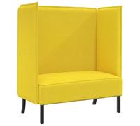RJPLMFV Canape - Schienale alto 101 cm, in tessuto giallo chiaro, 2 posti
