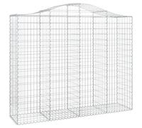 RJPLMFV Cesti per gabbioni, archi, 2 pezzi, 200 x 50 x 160/180 cm, ferro zincato