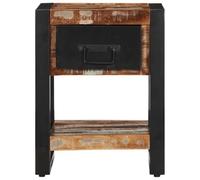 RJPLMFV Comodino 2 Pezzi Legno Mango Massiccio Greggio