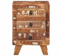 RJPLMFV Comodino 37x32x50 Cm Legno Massiccio Recupero | Teak Mango Pin Hetre, Piedi Legno Robusti, Grande Conservazione, Piano Solido, Facile Manutenzione