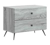 RJPLMFV Comodino con Cassetto Grigio 62 x 34,5 x 47,5 cm
