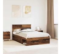 RJPLMFV Cornice per letto 120 x 200 cm in legno di ingegneria