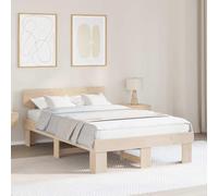 RJPLMFV Cornice per letto in pino massiccio, 135 x 190 cm, naturale
