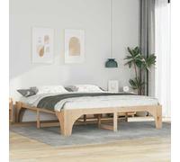 RJPLMFV Cornice per letto marrone, 180 x 200 cm, in pino massiccio | Base a doghe inclusa, design moderno, facile da pulire, per la camera da letto principale o gli amici