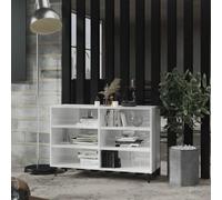 RJPLMFV Credenza Bianco Lucido Mobili da Soggiorno Contenitore Adatto per camere da letto 103,5x35x70 cm in Legno Multistrato