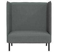 RJPLMFV Divano a 2 posti alto schienale 101 cm grigio scuro tessuto