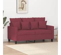 RJPLMFV Divano a 2 Posti Rosso Vino Divano da ufficio Couch Adatto per salotti 120 cm in Tessuto