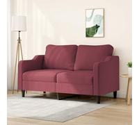 RJPLMFV Divano a 2 Posti Rosso Vino Divano da ufficio Couch Adatto per salotti 140 cm in Tessuto