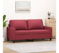 RJPLMFV Divano a 2 Posti Rosso Vino Divano per Salotto Couch Adatto per salotti 140 cm in Similpelle