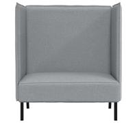 RJPLMFV Divano a 2 posti, schienale alto, 101 cm, grigio chiaro, tessuto