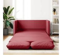 RJPLMFV Divano Letto da Terra 2 in 1 Rosso Vino Divano multifunzionale Couch Adatto per salotti 112x174x55cm Similpelle