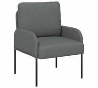 RJPLMFV Divano Moderno Compensato Grigio Scuro 55cm | Rivestimento in poliestere, base metallica, cuscino arrotondato, design minimalista, ideale per soggiorno