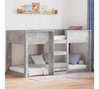 RJPLMFV Letto a castello per bambini, grigio cemento, 100 x 200 cm | Legno di ingegneria durevole, doghe incluse, risparmio di spazio, facile manutenzione