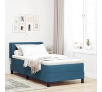 RJPLMFV Letto a molle blu scuro 190 x 90 cm