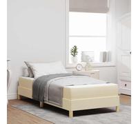 RJPLMFV Letto a Molle con Materasso Crema 80 x 200 cm Tessuto